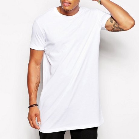 ASOS T-Shirt Superlang Weiß