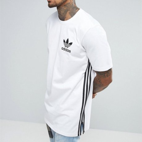 Adidas Originals T-Shirt Lang Weiß